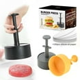 thumbnail image 1 of Burger Patty Press Nonstick Manual Meat Presser for Home Kitchen | Ergonomic ABS Hamburger Maker | Includes 100 Greaseproof Papers | Easy Clean | 6.6x4in | Gray/Yellow | 1 Pack, 1 of 8