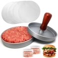 Burger Press 100 Patty Papers Set NonStick Hamburger Patty Maker
