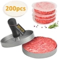 thumbnail image 1 of Burger Press 200PCS Patty Papers, Non-Stick Hamburger Patty Maker with Wax Paper, Aluminum Burger Maker for Kitchen BBQ Grill, 1 of 6