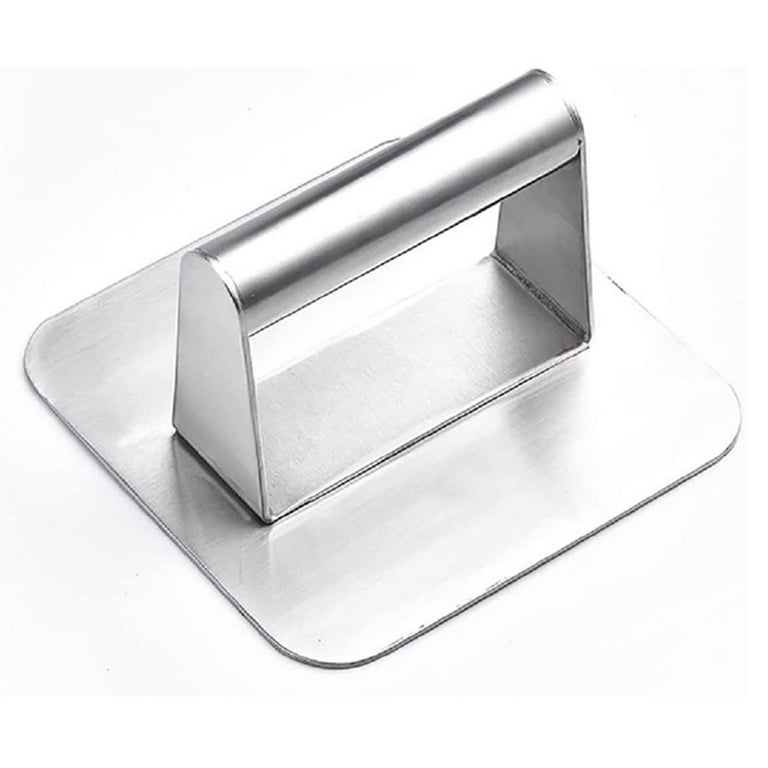 Burger Press Stainless Steel Burger Smasher Tool Smooth Non-Stick