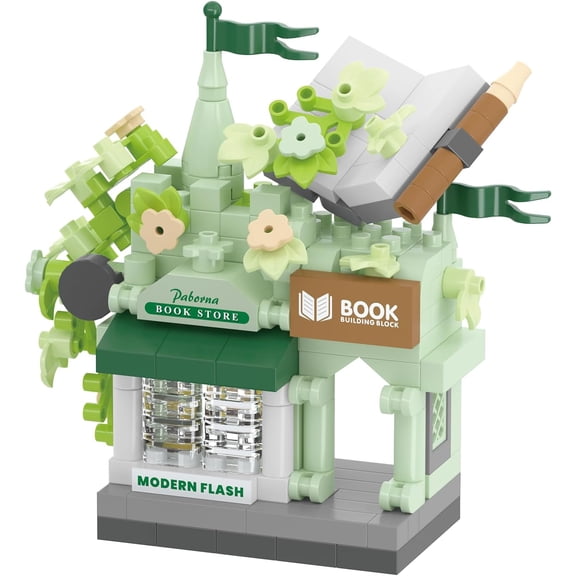 Burger Shop City Street View House Mini Building Micro Blocks Toy Store Set Shop for Home Decor Toys Birthday Gifts for Adults and Kids