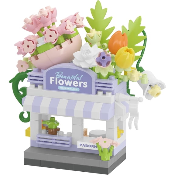 Burger Shop City Street View House Mini Building Micro Blocks Toy Store Set Shop for Home Decor Toys Birthday Gifts for Adults and Kids