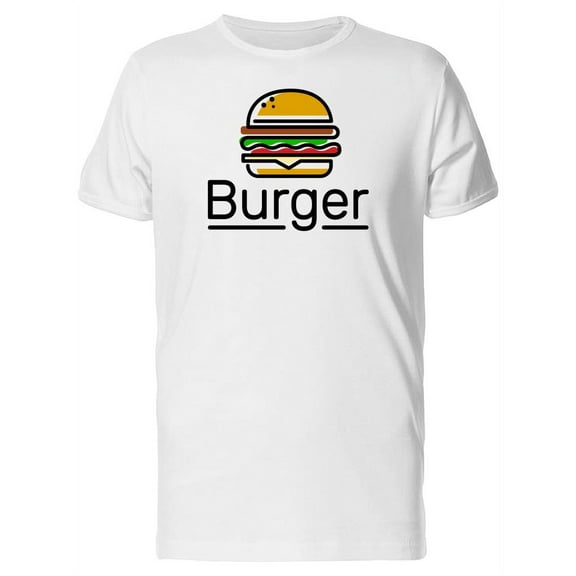Burger Simple Art Tee Men's -Image by Shutterstock