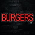 thumbnail image 1 of Burgers LED Neon Sign 26"L x 7"H #32110, 1 of 3