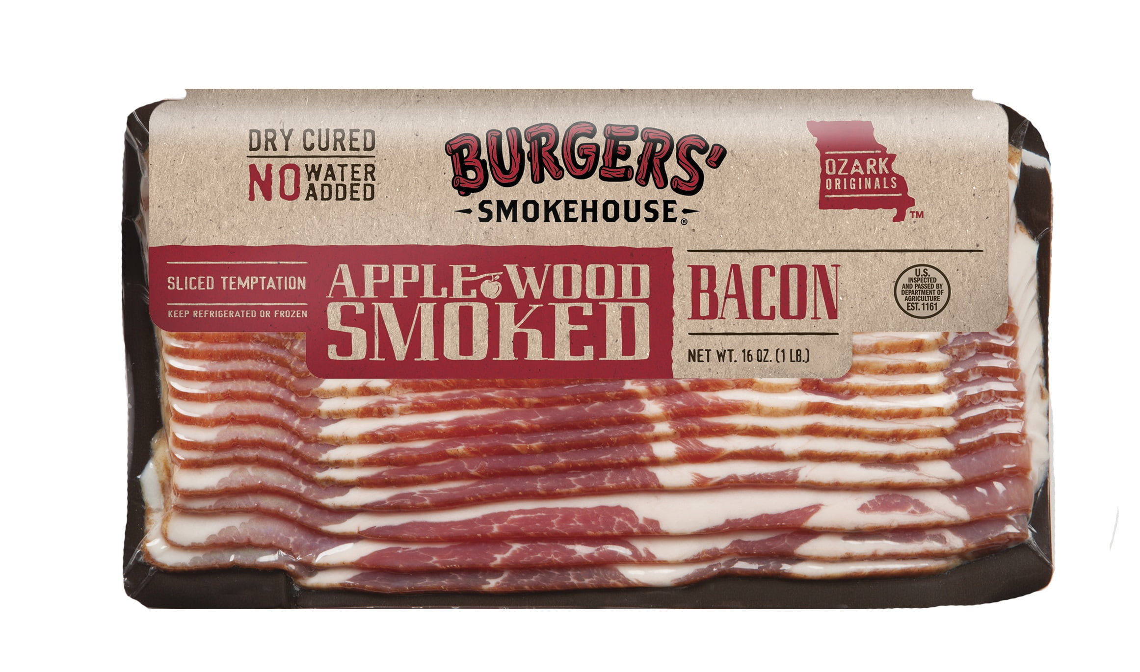Burgers' Smokehouse Applewood Smoked Bacon, 16 oz - Walmart.com