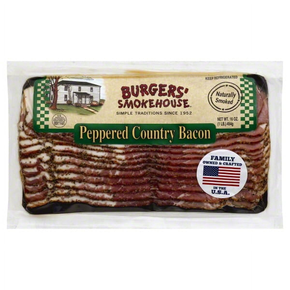 Burgers' Smokehouse Peppered Country Bacon, 6.74 oz