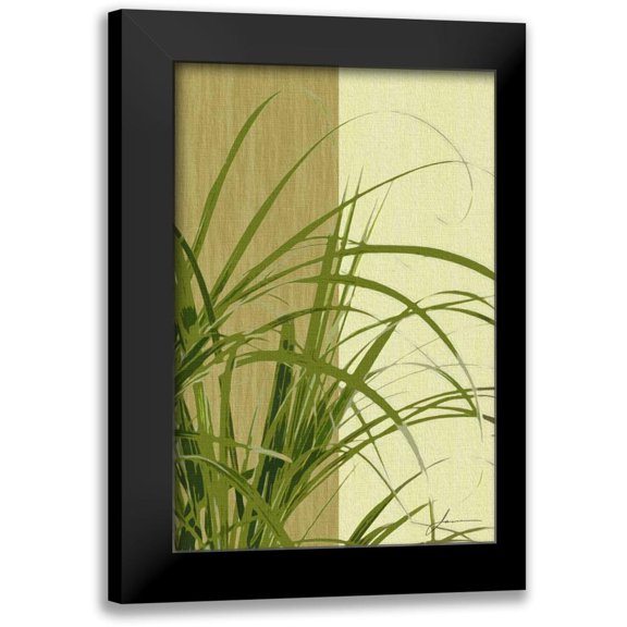 Burghardt, James 11x14 Black Modern Framed Museum Art Print Titled - Painted Contrast Leaves III