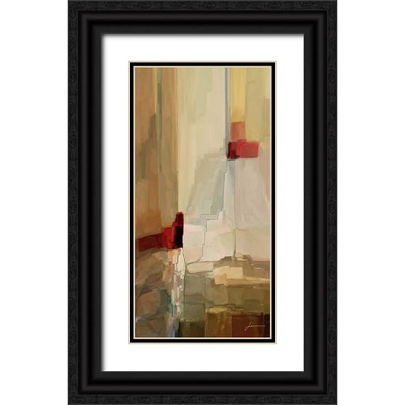 Burghardt, James 11x18 Black Ornate Wood Framed with Double Matting Museum Art Print Titled - Mesa Panels I
