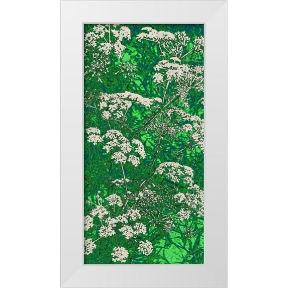 Burghardt, James 11x18 White Modern Wood Framed Museum Art Print Titled - Scattered Lace Panel II