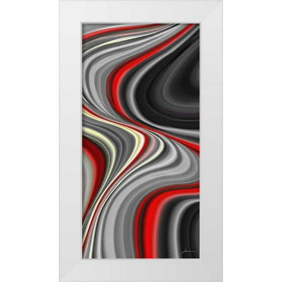 Burghardt, James 11x18 White Modern Wood Framed Museum Art Print Titled - Smoke Screen I