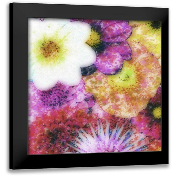 Burghardt, James 12x12 Black Modern Framed Museum Art Print Titled - Floral Reef IV