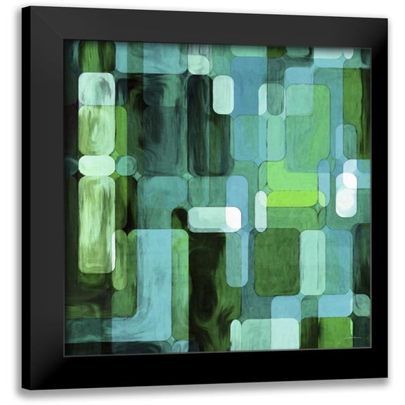 Burghardt, James 12x12 Black Modern Framed Museum Art Print Titled - Modular Tiles II