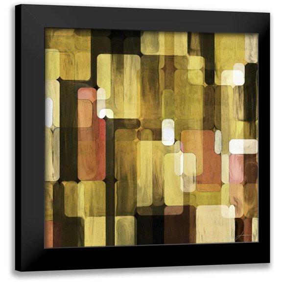 Burghardt, James 12x12 Black Modern Framed Museum Art Print Titled - Modular Tiles I