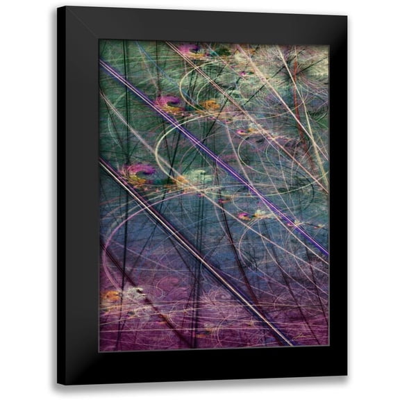 Burghardt, James 12x14 Black Modern Framed Museum Art Print Titled - Wetlands Vector I