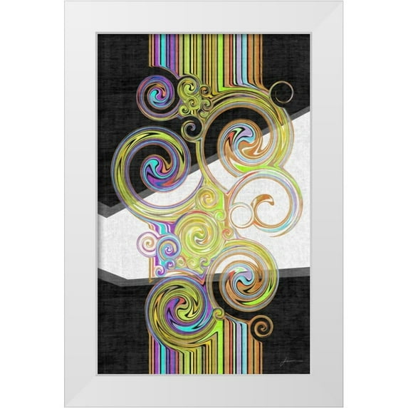 Burghardt, James 13x18 White Modern Wood Framed Museum Art Print Titled - Twirl IV