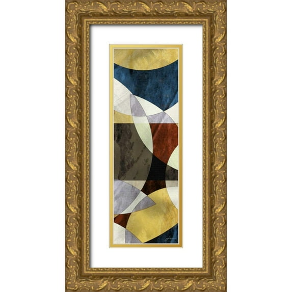 Burghardt, James 13x32 Gold Ornate Wood Framed with Double Matting Museum Art Print Titled - Elliptic Path II