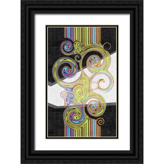 Burghardt, James 17x24 Black Ornate Wood Framed with Double Matting Museum Art Print Titled - Twirl IV