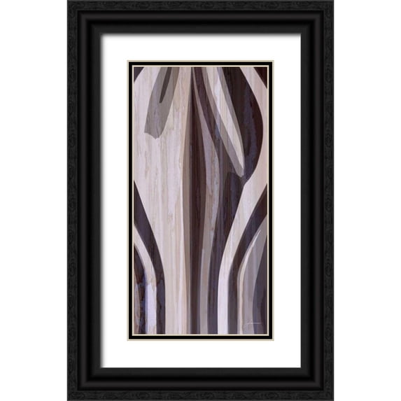 Burghardt, James 18x32 Black Ornate Wood Framed with Double Matting Museum Art Print Titled - Bentwood Panel V