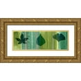 thumbnail image 1 of Burghardt, James 18x9 Gold Ornate Wood Framed with Double Matting Museum Art Print Titled - Silver Leaf Panel I, 1 of 4