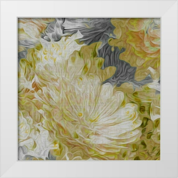 Burghardt, James 20x20 White Modern Wood Framed Museum Art Print Titled - Mums in Sun II