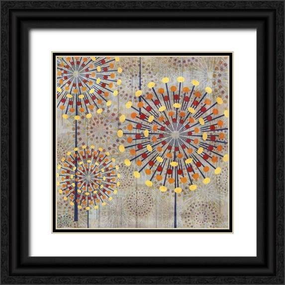 Burghardt, James 26x26 Black Ornate Wood Framed with Double Matting Museum Art Print Titled - Scatter I