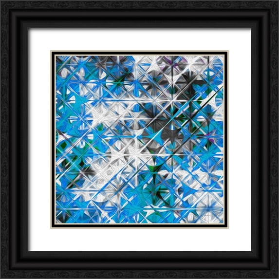 Burghardt, James 26x26 Black Ornate Wood Framed with Double Matting Museum Art Print Titled - Starscreen IV