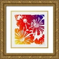 thumbnail image 1 of Burghardt, James 26x26 Gold Ornate Wood Framed with Double Matting Museum Art Print Titled - Floral Brights II, 1 of 4