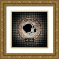 thumbnail image 1 of Burghardt, James 26x26 Gold Ornate Wood Framed with Double Matting Museum Art Print Titled - Hounds Tooth III, 1 of 4