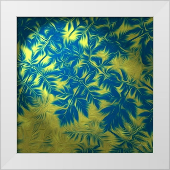 Burghardt, James 26x26 White Modern Wood Framed Museum Art Print Titled - Under Brush I