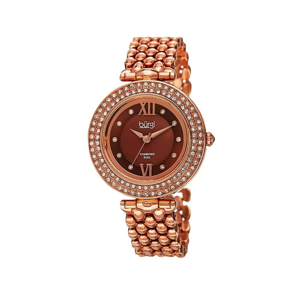 Burgi Womens Swiss Quartz Bracelet Watch