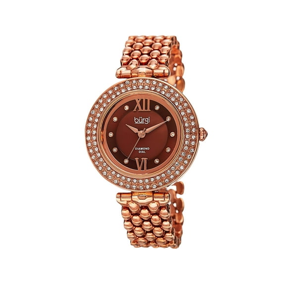 Burgi Womens Swiss Quartz Bracelet Watch