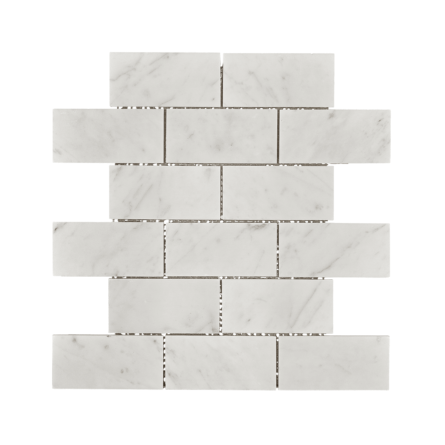 Polished White Marble Mosaic Rectangle Wall Tile