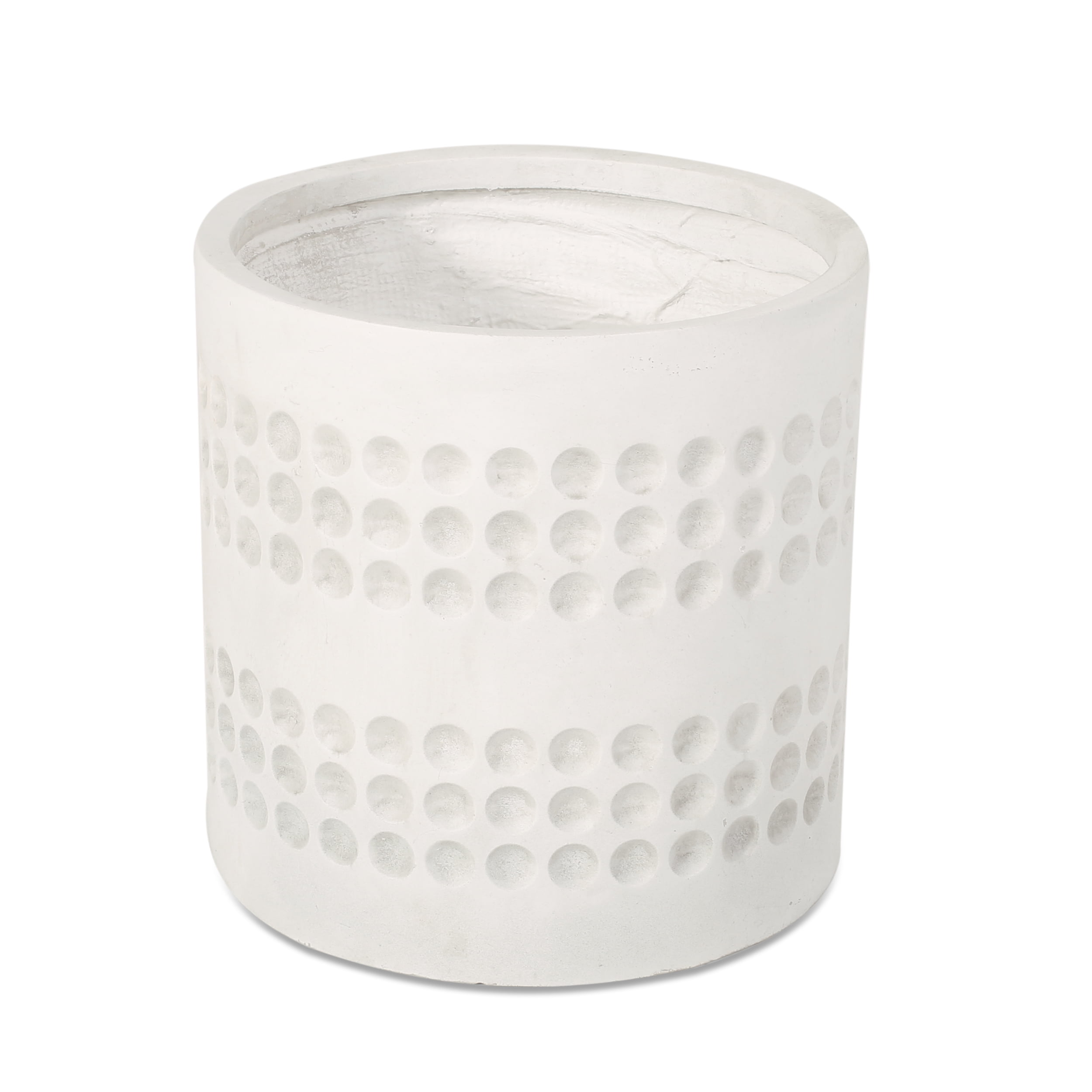 Burgos Cast Stone Outdoor Large Planter, Antique White
