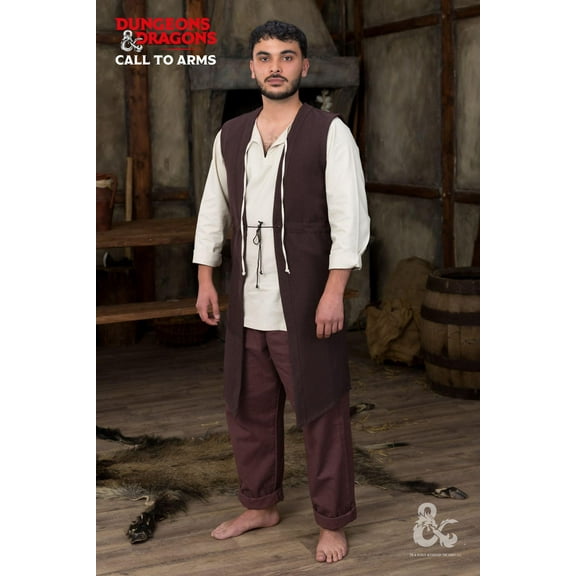 Burgschneider - Dungeons & Dragons Druid Long Vest Brown (size: S )