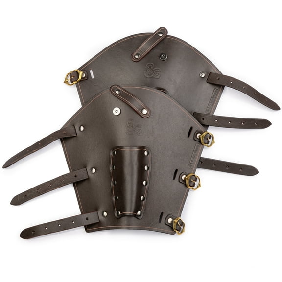 Burgschneider - Dungeons & Dragons Fighter Leather Bracers Brown (size: L/XL )