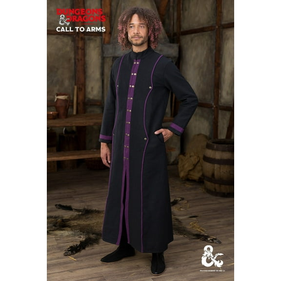 Burgschneider - Dungeons & Dragons Warlock Coat Black/Purple (size: XS )