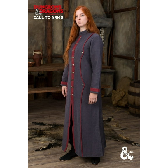 Burgschneider - Dungeons & Dragons Warlock Coat Grey/Red (size: XXL )