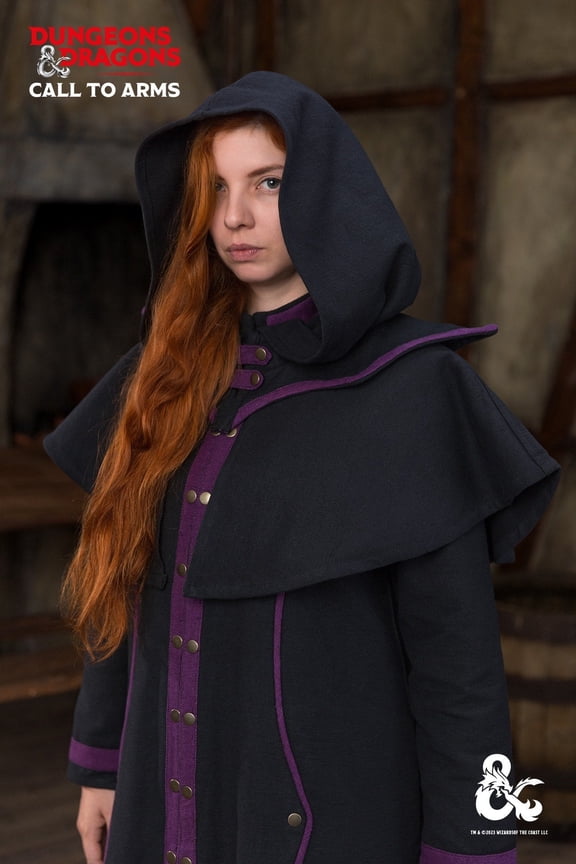 - Dungeons & Dragons Warlock Hood Black/Purple (size: XS )