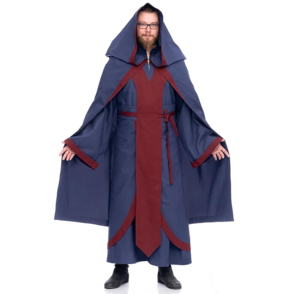 Burgschneider - Dungeons & Dragons Wizard Cape Dark Blue/Bordeaux (size: Standard )