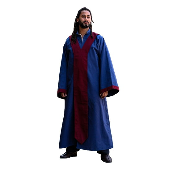 Burgschneider - Dungeons & Dragons Wizard Robe Dark Blue/Bordeaux (size: XL )