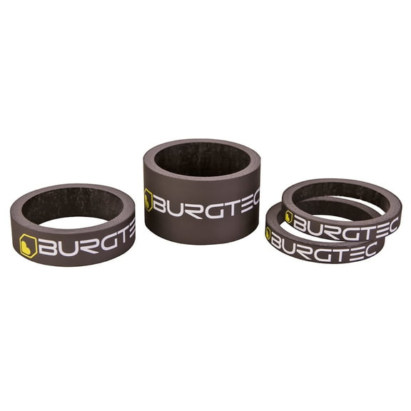 Burgtec Carbon Stem Spacer Kit, Burgtec Black, 4/Count