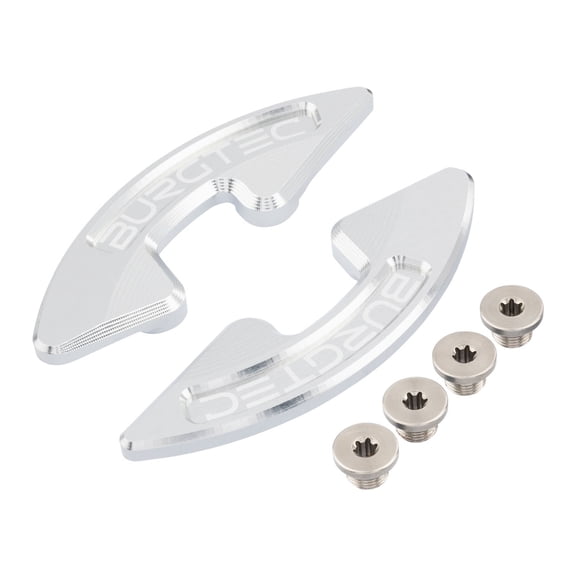 Burgtec Chainring Bash Guard - Double - Rhodium Silver