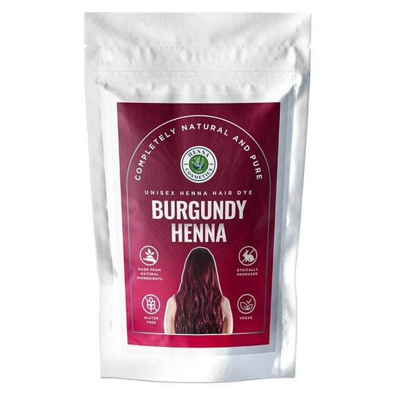 Burgundy 200 g | 100% Natural Hair Dye Kit | Vibrant Colors with 50 g Pure Henna & Herbal Mix