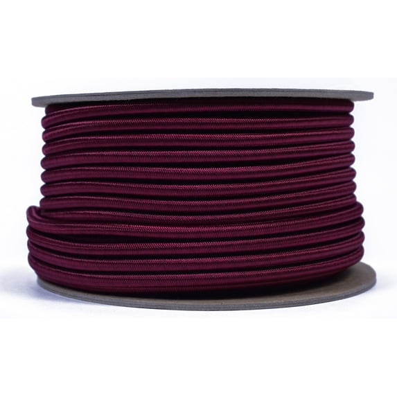 Burgundy 3/16 inch Shock Cord - 100 Feet Marine Grade Shock Bungee Cord - USA