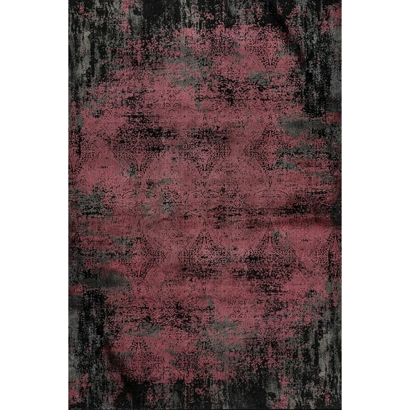 Burgundy Abstract Area Rugs for Living Room Washable Rugs Boho Moroccan Area Rug Soft Neutral Geometric Bohemian Carpet Distressed Indoor Rug for Bedroom Dining Room Office Foldable Nonslip Rug