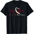 thumbnail image 1 of Burgundy And Ivory Ribbon Head And Neck Cancer Awareness T-Shirt, 1 of 3