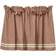 thumbnail image 1 of Burgundy Berry Vine Wine Check Unlined Curtain Tiers, 24" 30" 36" Lengths, 1 of 1