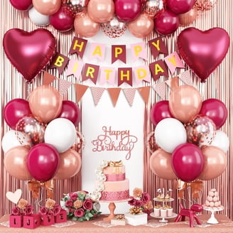 Amazon.com: Burgundy Party Decorations Maroon Champagne Gold  Elegant Burgundy Party Banner display picture 1