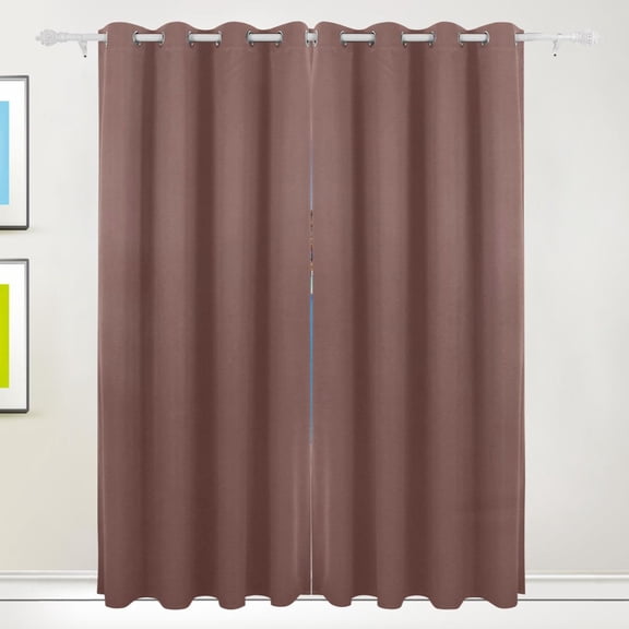 Burgundy Blackout Curtains 55W x 72/84L Living Room Bedroom Curtains Heat Insulation and Sun Protection 2-Pack