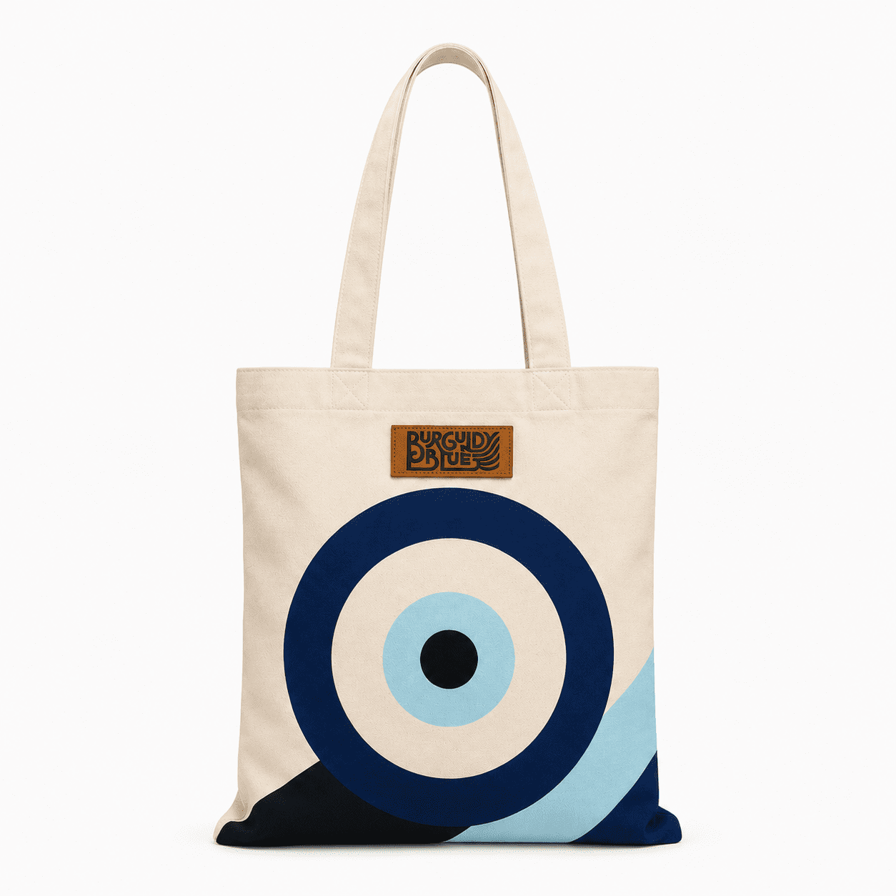 Burgundy Blue Evil Eye Tote Bag 11.5 x 12.5-inch Durable Polycanvas